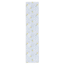 Caminho De Mesa Pequeno Azulejos azuis, mosaico, majolica,