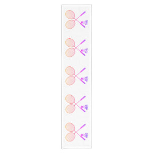 Caminho De Mesa Pequeno Badminton Rackets Shuttlecock Birdie Ombre