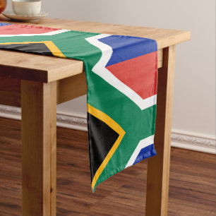 Caminho De Mesa Pequeno Bandeira africana e fã de esportes decor África do