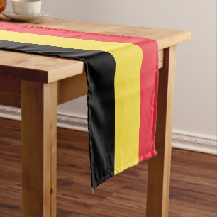 Caminho De Mesa Pequeno Bandeira belga e fã de esportes decor/Bélgica tri