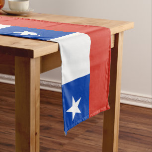 Caminho De Mesa Pequeno Bandeira chilena e fã de esportes decor / Chile