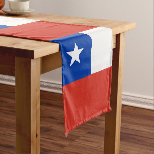 Caminho De Mesa Pequeno Bandeira chilena e fã de esportes decor / Shor Chi