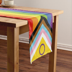Caminho De Mesa Pequeno Bandeira do orgulho intersexo SlipperyJoe's fundo