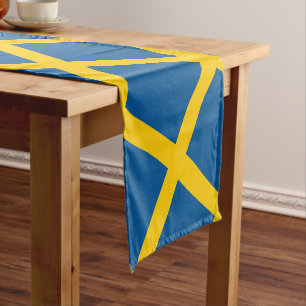 Caminho De Mesa Pequeno Bandeira e Suecia suecas, fãs de férias/esporte