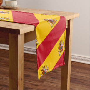 Caminho De Mesa Pequeno Bandeira espanhola e fãs de esportes casa/Espanha