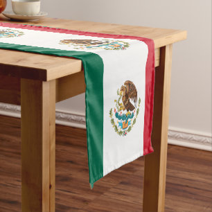 Caminho De Mesa Pequeno Bandeira mexicana e decoração de fãs do Esporte / 