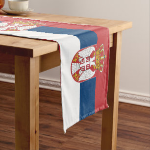 Caminho De Mesa Pequeno Bandeira sérvia e Sérvia moda casa/adeptos esporti