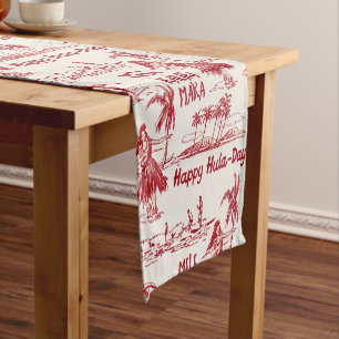 Caminho De Mesa Pequeno Bandeja Holiday Hawaiian Hula Girl Toile