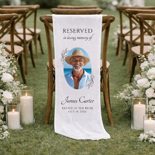 Caminho De Mesa Pequeno Banner de Cadeira de Foto Memorial de Casamento Pe