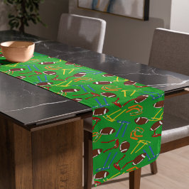 Caminho De Mesa Pequeno Banquete de Futebol de Bandeira Fim da Festa de Es