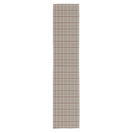 Caminho De Mesa Pequeno Beige Brown Plaid Classic Pattern Table Runner