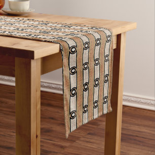 Caminho De Mesa Pequeno Beige Taupe Orange Brown Hip Orient Bali Art
