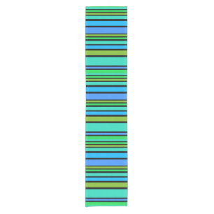 Caminho De Mesa Pequeno BG Stripes Padrão colorido II + o seu backgr.