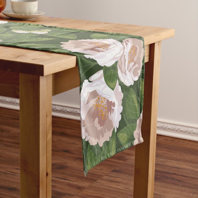 Caminho De Mesa Pequeno Big Bloom Camellia Charm (No Local)