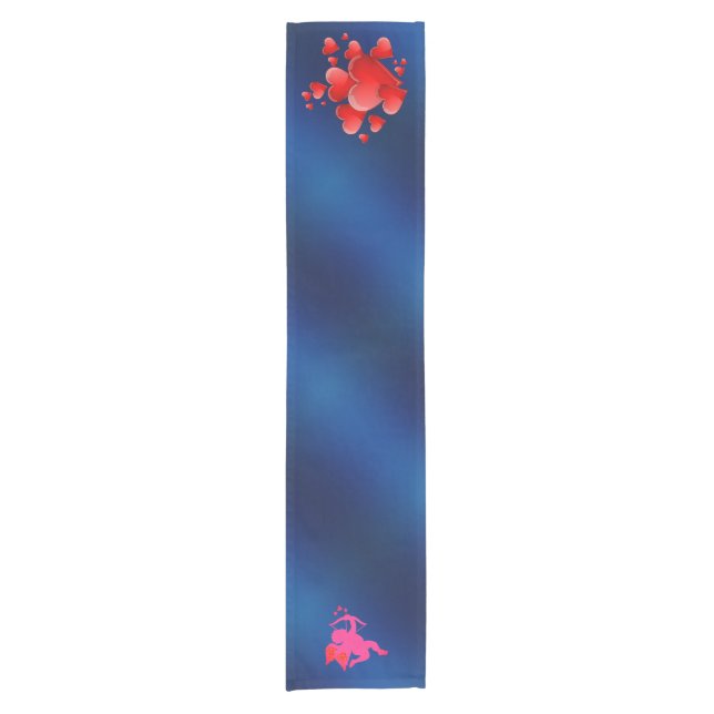 Caminho De Mesa Pequeno Blue heart  romantic wallpaper (Frente)