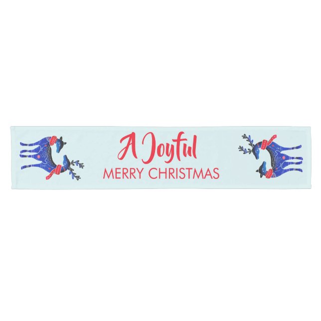 Caminho De Mesa Pequeno Blue Nordic Christmas Reindepaer (Horizontal)