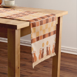 Caminho De Mesa Pequeno Boho Cats Sunset Desert