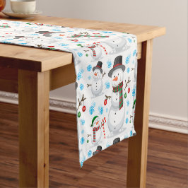 Caminho De Mesa Pequeno Boneco de Neve Natal