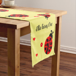 Caminho De Mesa Pequeno Bonita Ladybug com corações
