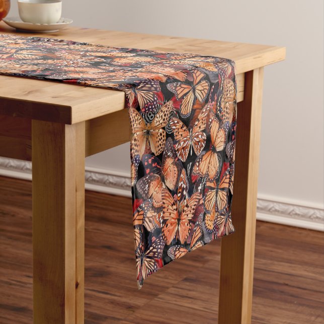 Caminho De Mesa Pequeno Borboletas dos Monarcas Laranja (No Local)