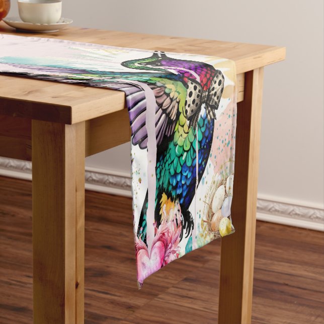 Caminho De Mesa Pequeno Brushstroke Bird Art (No Local)