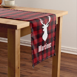 Caminho De Mesa Pequeno Cabeça vermelha dos cervos da xadrez da