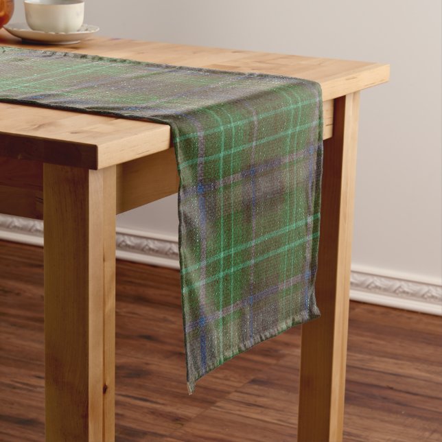 Caminho De Mesa Pequeno Cabin Forest Green Tartan (No Local)