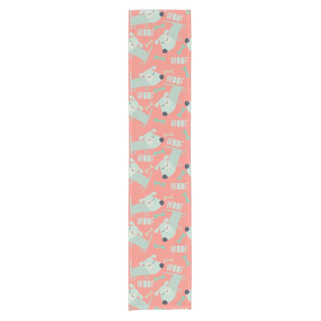 Caminho De Mesa Pequeno Cães e Ossos (Frente)