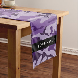 Caminho De Mesa Pequeno Camuflagem Roxa Personalize seu nome