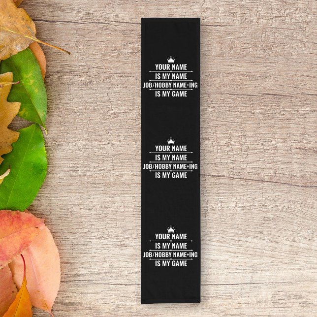 Caminho De Mesa Pequeno Cargo Engraçado Personalizado e Nome do Hobby (Criador carregado)