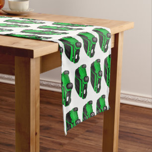 Caminho De Mesa Pequeno Carro verde e fino