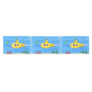 Caminho De Mesa Pequeno Cartoon submarino feliz