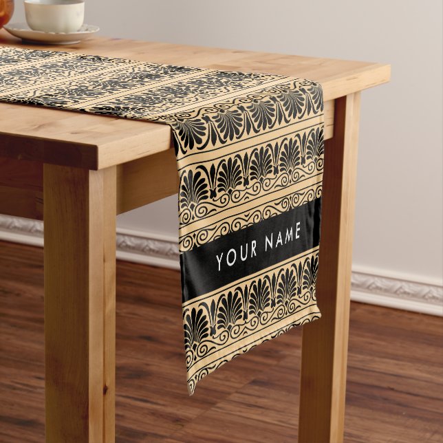 Caminho De Mesa Pequeno Castanho Arábico Grego, Seu Nome, Personalizar (No Local)