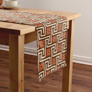 Caminho De Mesa Pequeno Chave grega, Brown, bege e oxidação de Deco