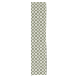 Caminho De Mesa Pequeno Checkerboard verde de sábado