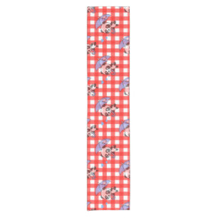 Caminho De Mesa Pequeno Cheque de Gingham Vermelho