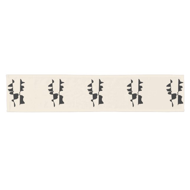 Caminho De Mesa Pequeno Chic Abstrait Dual Face (Horizontal)