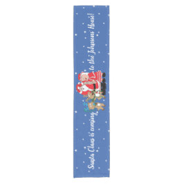 Caminho De Mesa Pequeno Christmas Santa Claus Lighter Personalize 14 x 72