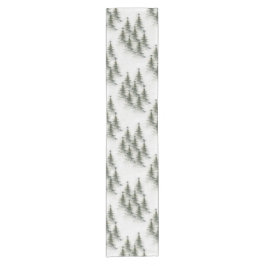 Caminho De Mesa Pequeno Christmas trees in the Woods