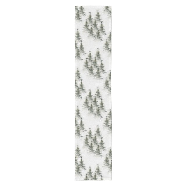 Caminho De Mesa Pequeno Christmas trees in the Woods (Frente)