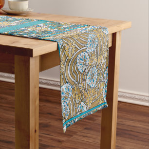 Caminho De Mesa Pequeno ciclamen azul arte nova flor botânica