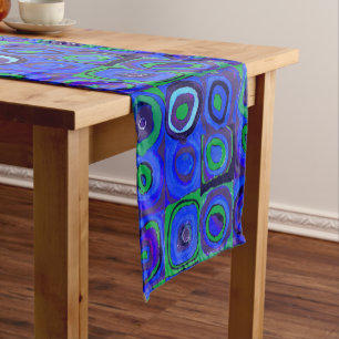 Caminho De Mesa Pequeno Círculo Quadrado do Kandinsky Farbstudie Blue Quad