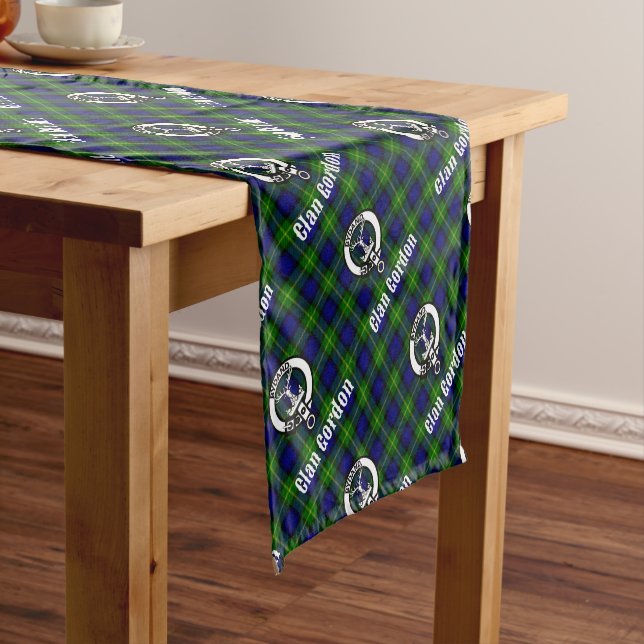 Caminho De Mesa Pequeno Clan Gordon Tartan Crest (No Local)