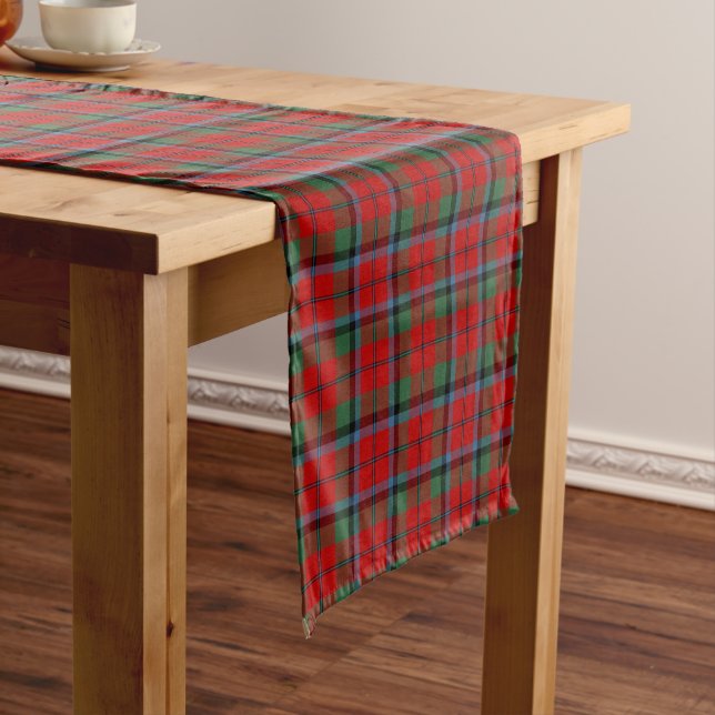 Caminho De Mesa Pequeno Clan Naughton Tartan Pattern Red Xadrez (No Local)
