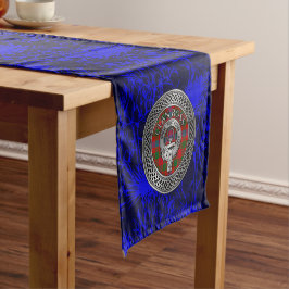Caminho De Mesa Pequeno Clan Ross Crest & Tartan Knot