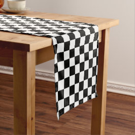 Caminho De Mesa Pequeno Classic black checkerboard