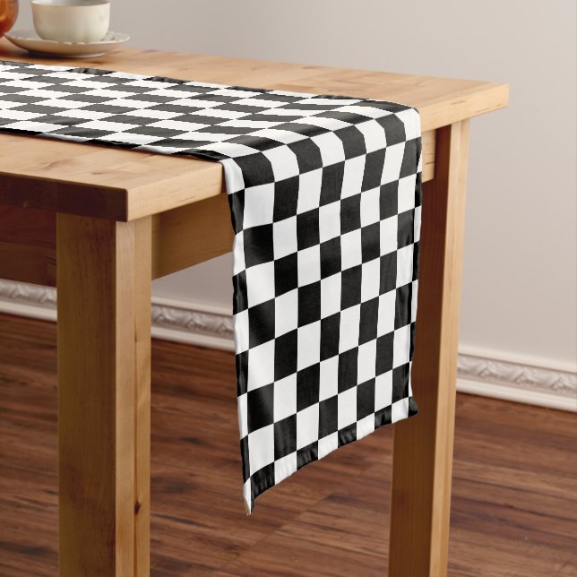 Caminho De Mesa Pequeno Classic black checkerboard (No Local)