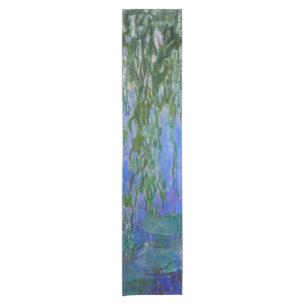Caminho De Mesa Pequeno Claude Monet - Lírios d'água com salgueiro chorand