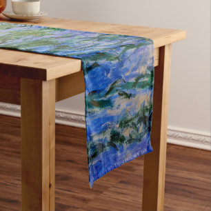 Caminho De Mesa Pequeno Claude Monet - Lírios d'água com salgueiro chorand