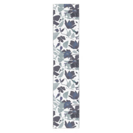 Caminho De Mesa Pequeno Clematis Blue Cinza Floral Patterno Home Decor